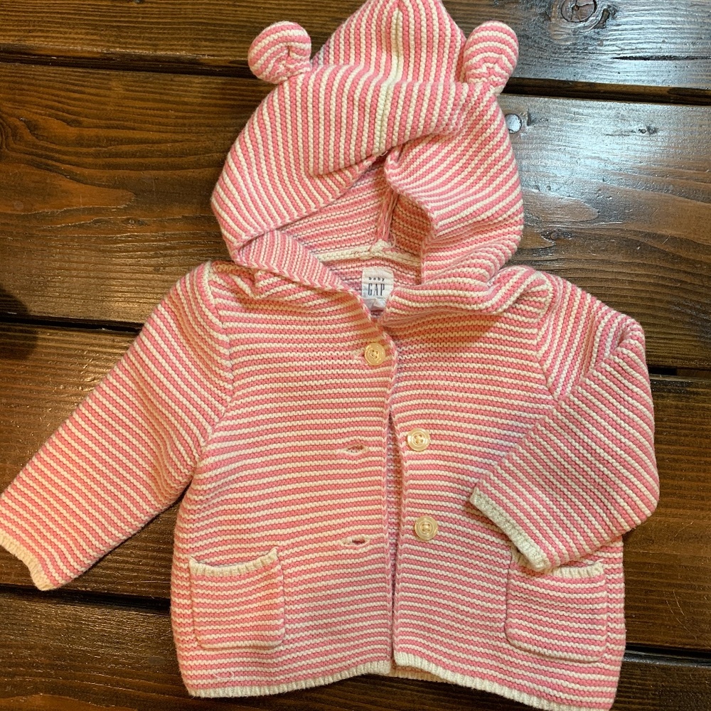 Baby Gap Baby Girl Hooded Button up Sweater